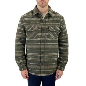 JACHS‎ New York Shacket Men's XL Green Flannel Southwest Lined Pockets Jacket